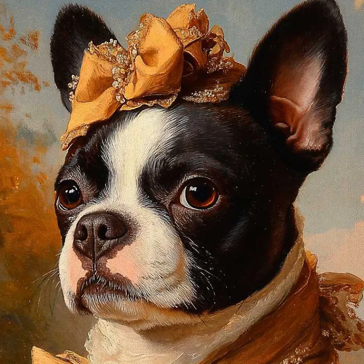 Kirklands Home Canvas Art|Lady Philippa Poshpaws Framed Art Print Multi