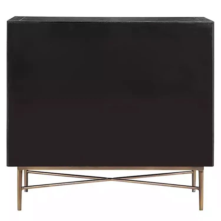 Kirklands Home Cabinets & Sideboards|Laini Distressed Modern Carved Cabinet Black