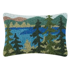 Lake Forest Hooked Wool Lumbar Pillow Pillows