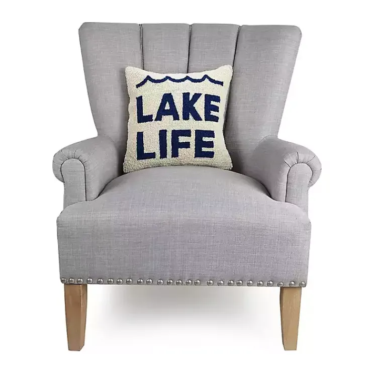 Lake Life Hooked Throw Pillow Pillows