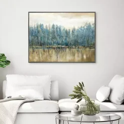 Kirklands Home Canvas Art|Lakeside s Framed Canvas Art Print Blue