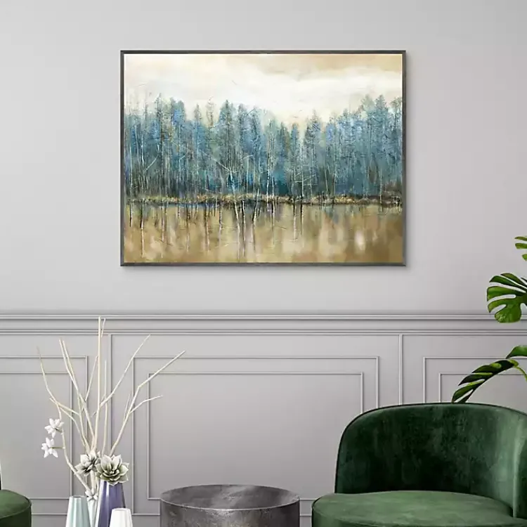 Kirklands Home Canvas Art|Lakeside s Framed Canvas Art Print Blue