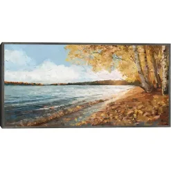 Kirklands Home Canvas Art|Lakeside Colors Framed Canvas Art Print Multi