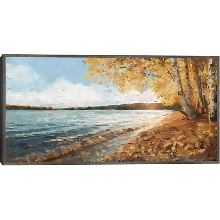 Kirklands Home Canvas Art|Lakeside Colors Framed Canvas Art Print Multi