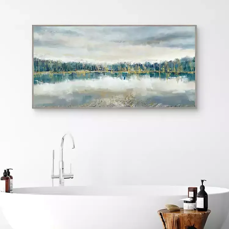 Kirklands Home Canvas Art|Lakeside Luxe Framed Canvas Art Print
