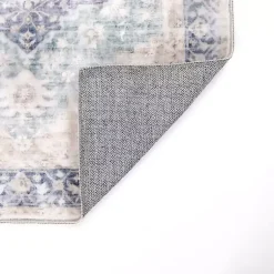 Kirklands Home Area Rugs|Lara Blue Medallion Washable Runner, 2x7