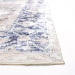 Kirklands Home Area Rugs|Lara Blue Medallion Washable Area Rug, 5x8