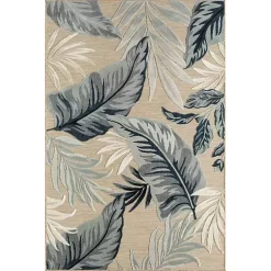 Kirklands Home Outdoor Rugs|Large Print Tropical Leaf Outdoor Area Rug, 5x7