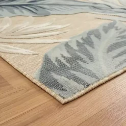 Kirklands Home Outdoor Rugs|Large Print Tropical Leaf Outdoor Area Rug, 5x7