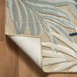 Kirklands Home Outdoor Rugs|Large Print Tropical Leaf Outdoor Area Rug, 5x7