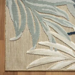 Kirklands Home Outdoor Rugs|Large Print Tropical Leaf Outdoor Area Rug, 5x7