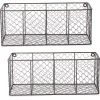 Kirklands Home Wall Storage|Large Wall Hanging Chicken Wire Baskets, Set of 2