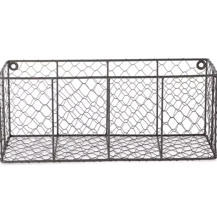 Kirklands Home Wall Storage|Large Wall Hanging Chicken Wire Baskets, Set of 2