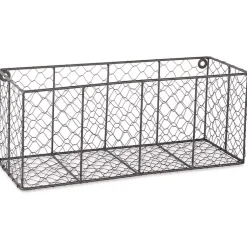 Kirklands Home Wall Storage|Large Wall Hanging Chicken Wire Baskets, Set of 2