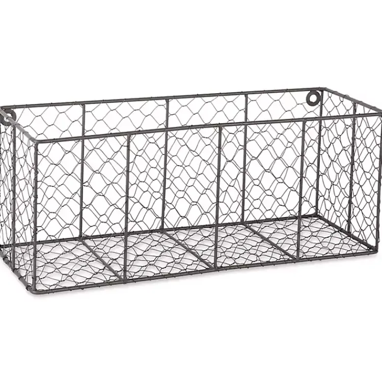 Kirklands Home Wall Storage|Large Wall Hanging Chicken Wire Baskets, Set of 2