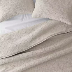 Kirklands Home Quilts|Latte Floral Stitch 3-pc. Queen Quilt Set Tan