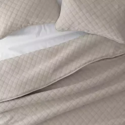 Kirklands Home Quilts|Latte Stitched Diamond 3-pc. Queen Quilt Set Tan