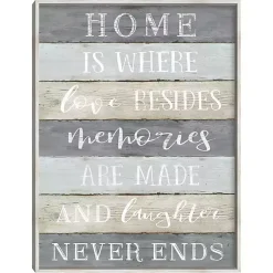 Kirklands Home Wall Quotes & Signs|Laughter Never Ends Framed Canvas Art Print
