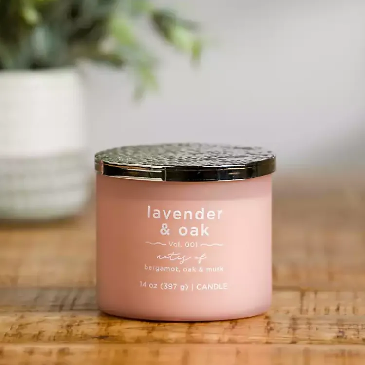 Outlet Lavender & Oak 3-Wick Jar Candle Candles