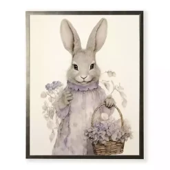 Lavender Easter Bunny Framed Art Print Easter Decorations