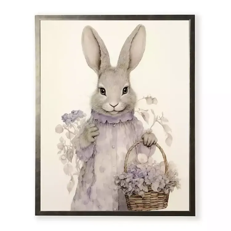 Lavender Easter Bunny Framed Art Print Easter Decorations