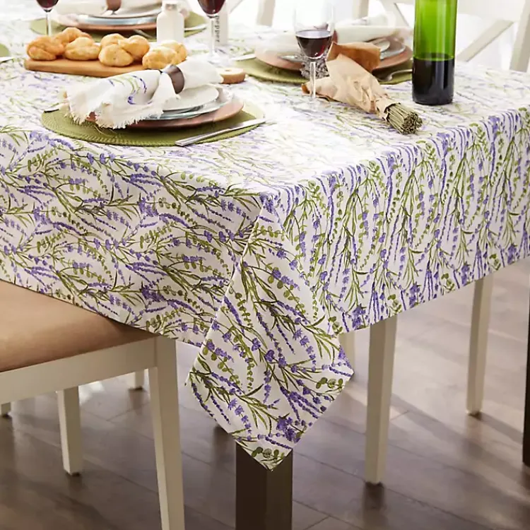 Kirklands Home Table Linens|Lavender Fields Cotton Tablecloth