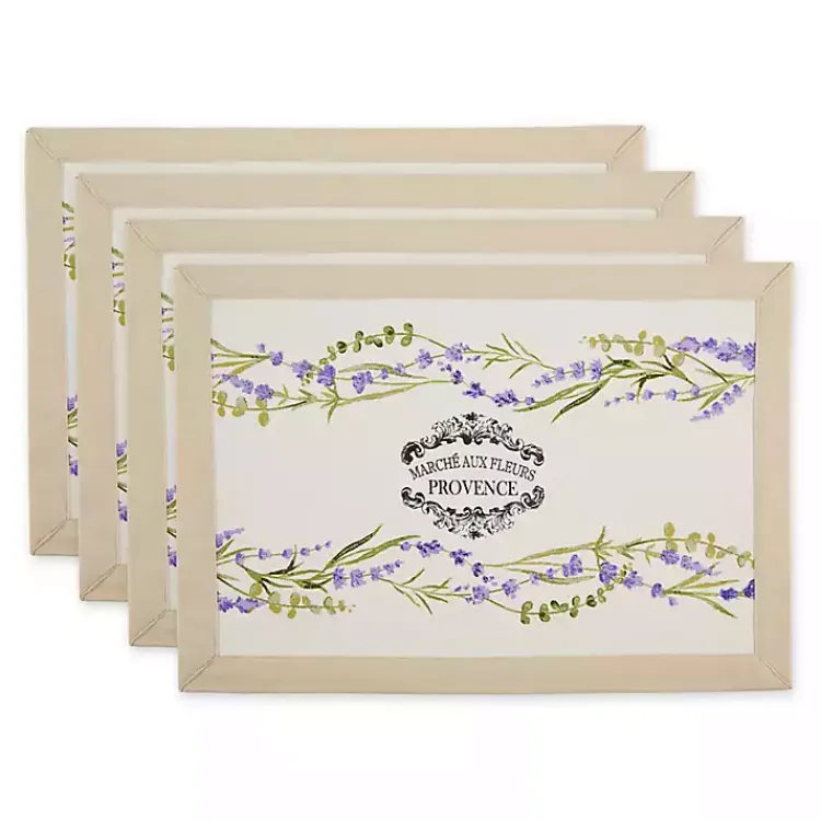 Kirklands Home Table Linens|Lavender Garland Cotton Placemats, Set of 4
