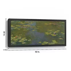 Kirklands Home Canvas Art|Le Bassin Aux Nympheas Framed Canvas Art Print Green