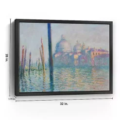 Kirklands Home Canvas Art|Le Grand Canal-Venice Framed Canvas Art Print Blue