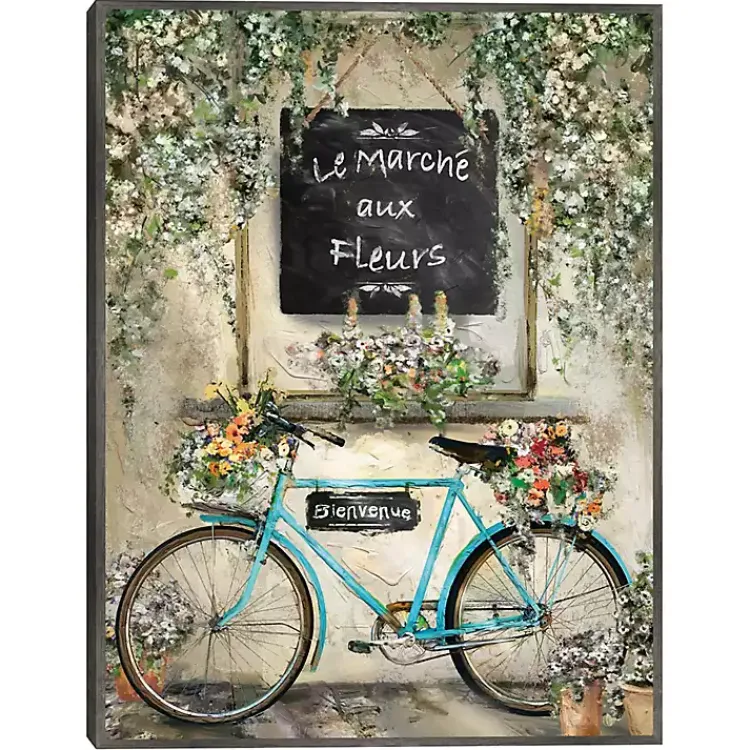 Kirklands Home Canvas Art|Le Marche Aux Fleurs Framed Canvas Art Print