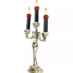 Clearance LED Dripping Skeleton Halloween Candelabra Halloween