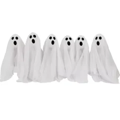 New LED Ghost Lawn Stakes, Set of 6 Halloween