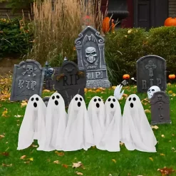 New LED Ghost Lawn Stakes, Set of 6 Halloween