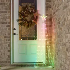 Hot LED Multicolor Outdoor Christmas Tree, 58 in. Outdoor Christmas Decorations