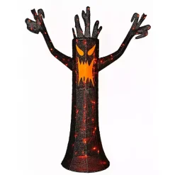 Online LED Orange & Black Haunted Halloween Tree, 4 ft. Halloween