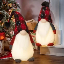 Outlet LED Plush Gnome Christmas Decorations, Set of 2 Christmas Decorations