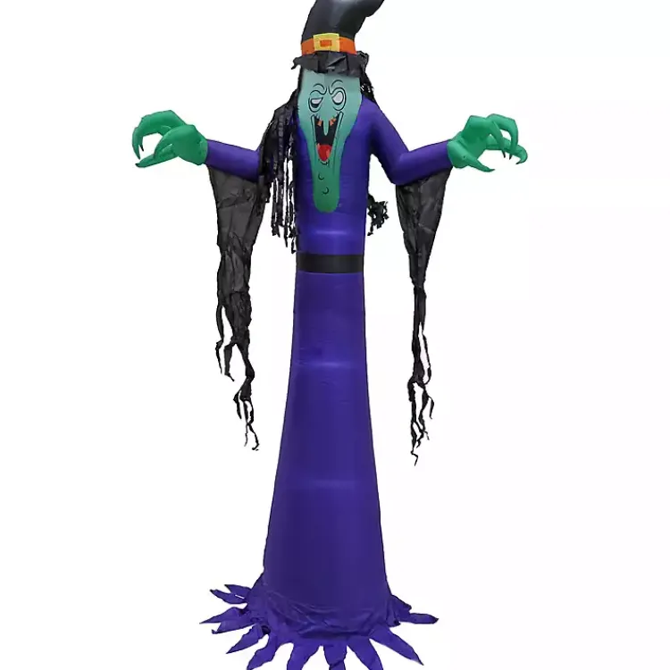 Online LED Purple Witch Halloween Inflatable, 12 ft. Halloween