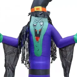 Online LED Purple Witch Halloween Inflatable, 12 ft. Halloween