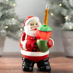 LED Santa with Bubble Light Figurine Christmas Decorations