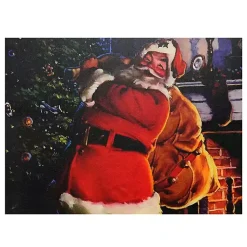 Outlet LED Santa with Gifts Canvas Art Print Christmas Art & Wall Decor