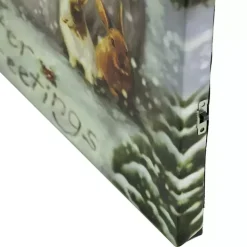 Discount LED Snowman & Reindeer Christmas Canvas Art Print Christmas Art & Wall Decor