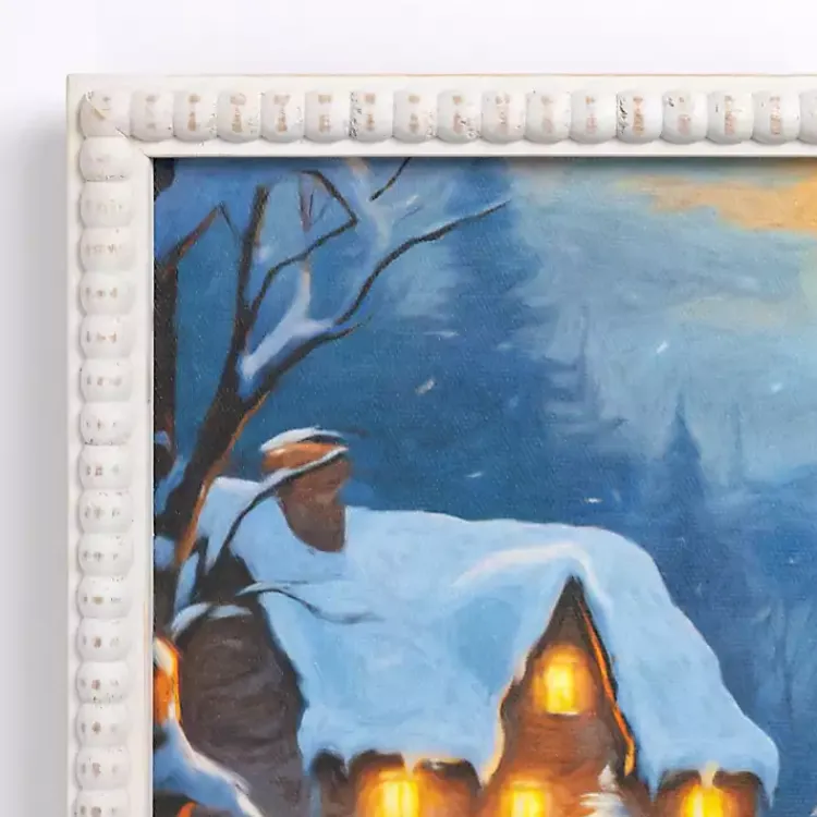 New LED Snowman Beaded Framed Art Print Christmas Art & Wall Decor