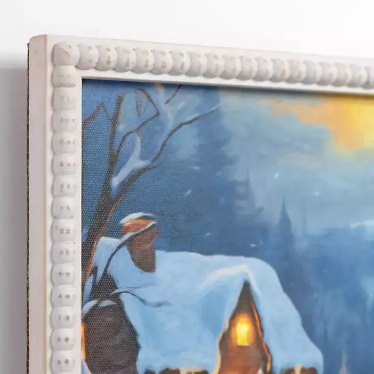 New LED Snowman Beaded Framed Art Print Christmas Art & Wall Decor