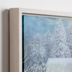 Online LED Snowy Christmas House Canvas Art Print Christmas Art & Wall Decor