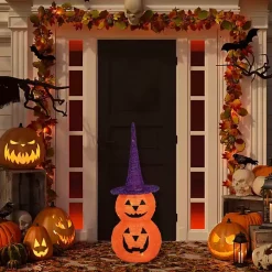 Outlet LED Stacked Jack O Lanterns Outdoor Decoration Halloween