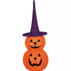 Outlet LED Stacked Jack O Lanterns Outdoor Decoration Halloween