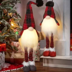 Online LED Standing Plush Gnome Decorations, Set of 2 Christmas Decorations