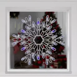 Hot LED and Blue Snowflake Decoration, 16 in. Christmas Art & Wall Decor