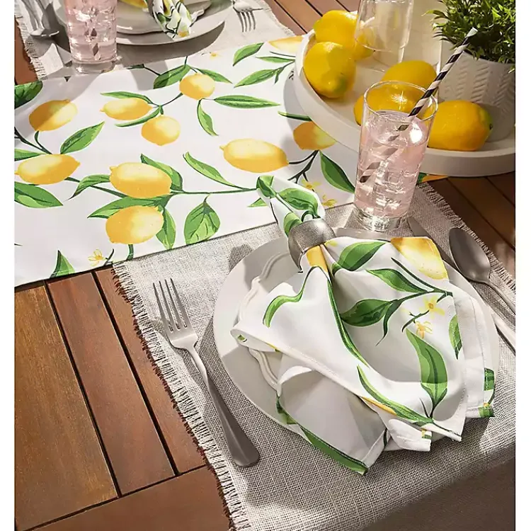 Kirklands Home Outdoor Dining|Lemon Bliss Outdoor Napkins, Set of 6