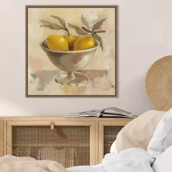 Kirklands Home Canvas Art|Lemon Bowl Framed Canvas Art Print